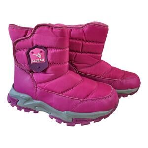 USED LIKE NEW Girls Waterproof and Slip-Resistant Snow Boots in Pink (Size: 2Y)